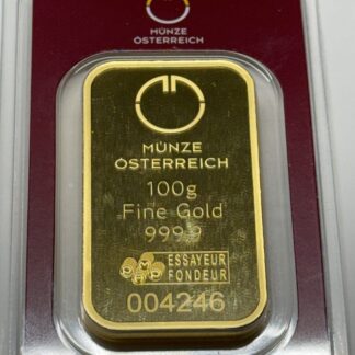 GOLD 100g Barren Münze Österreich