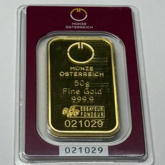 GOLD 50g Barren Münze Österreich