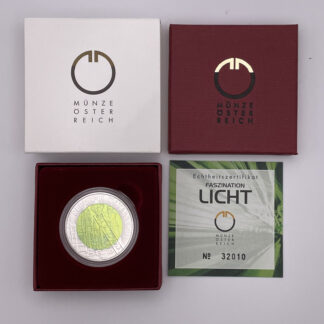 25 Euro Niob Silber Österreich 2008 Faszination Licht