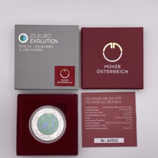 25 Euro Niob Silber Österreich 2014 Evolution
