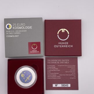 25 Euro Niob Silber Österreich 2015 Kosmologie