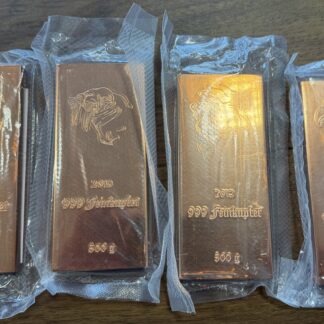 500g 4x Kupferbarren Set 2013 "Eindrucksvolle Tierwelt"